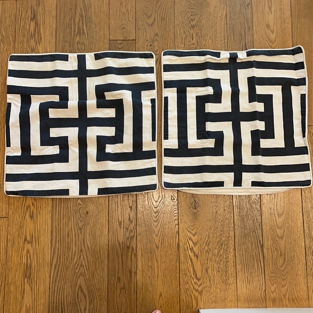 Set of two throw pillow cases